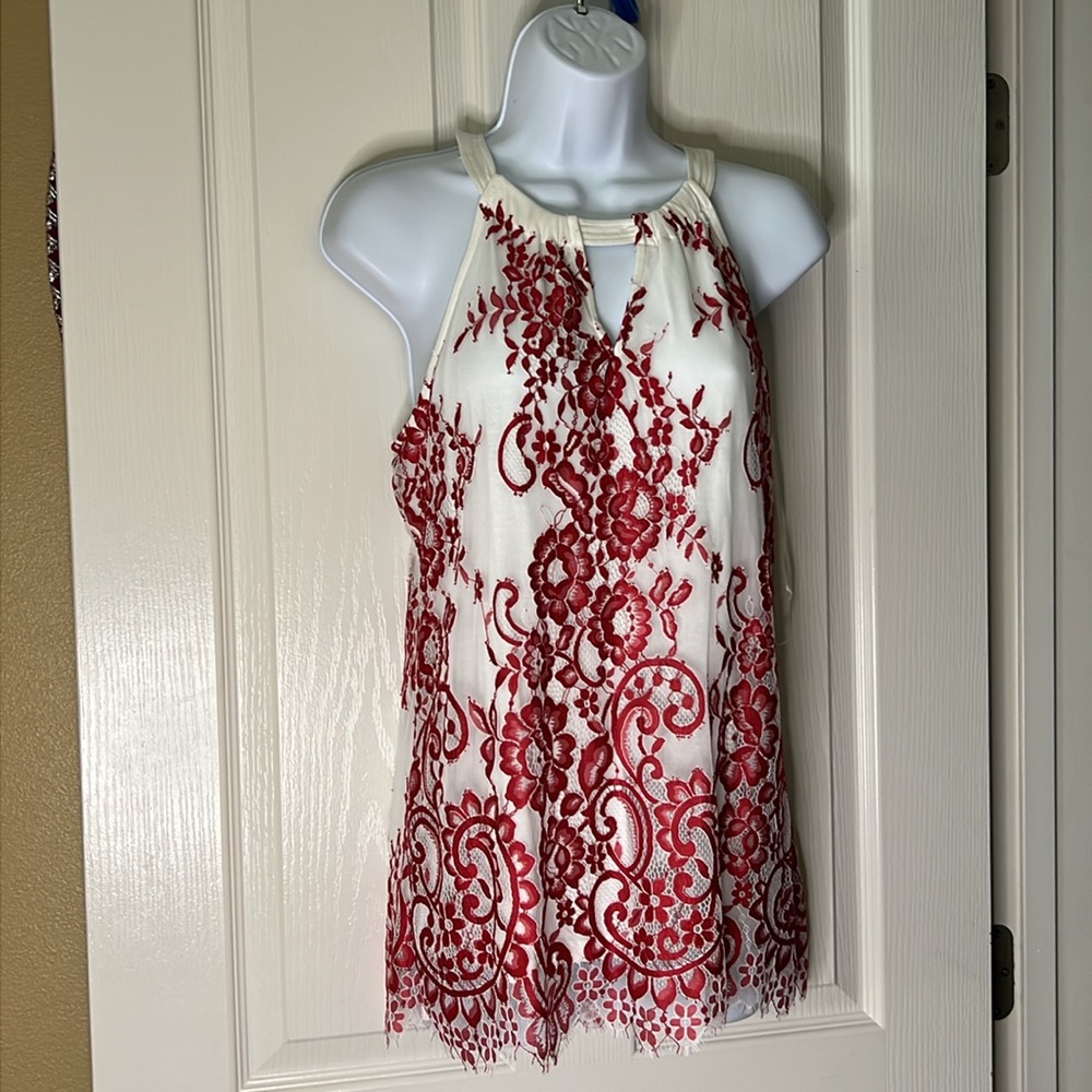 INC Floral Lace Top
